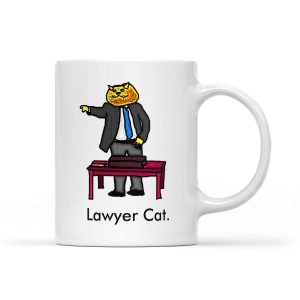 Lawyer Cat Funny Gifts - White Mug