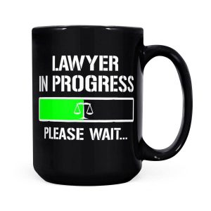 Alternative view of Lawyer In Progress Funny Law School Student Gift - Black Mug
