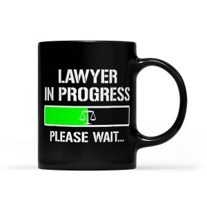 Lawyer In Progress Funny Law School Student Gift - Black Mug