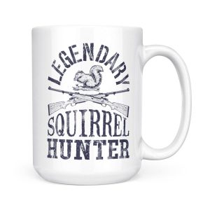 Alternative view of Legendary Squirrel Hunter Hunting Funny Vintage Gift Premium - White Mug