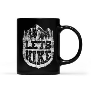 Let's Hike Outdoor Hiking Nature Hiker Vintage Gifts - Black Mug