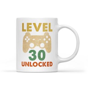 Level 30 Unlocked Funny Mens 30th Birthday - White Mug