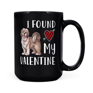 Alternative view of Lhasa Apso Dog Lover Gift I Found My Valentine Day - Black Mug