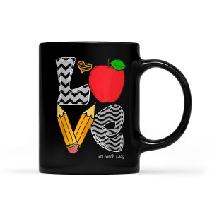Lunch Lady Love Cafeteria Workers Elementary School Costumes - Black Mug