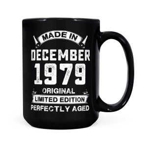 Alternative view of Made In December 1979 Birthday Gift - Black Mug