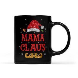 Mama Claus Christmas - Black Mug