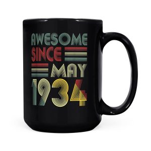 Alternative view of May 1934 87 Years Old 87th Birthday Decorations - Black Mug