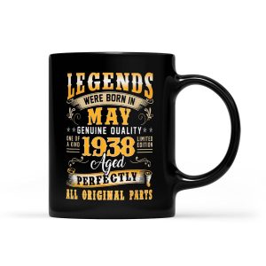 May 1938 81st Birthday Gift 81 Year Old - Black Mug