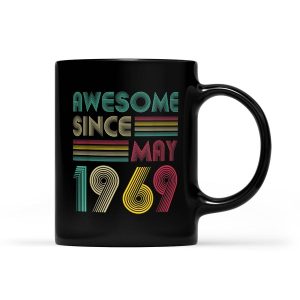 May 1969 50th Birthday Gifts for Men  Women - Black Mug