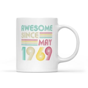 May 1969 Birthday Gifts for Men Women - White Mug