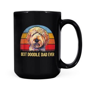 Alternative view of Mens Best Doodle Dad Ever Goldendoodle Dad Vintage - Black Mug