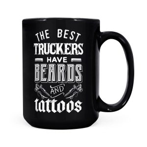 Alternative view of Mens Best Truckers Have Beards Tattoos Truck Driver Gift - Black Mug