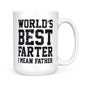 Alternative view of Mens Mens World's Greatest Farter Oops! I Mean Father - White Mug