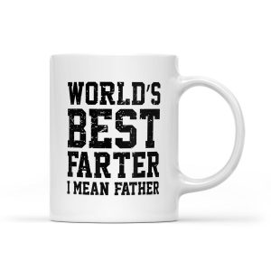 Mens Mens World's Greatest Farter Oops! I Mean Father - White Mug