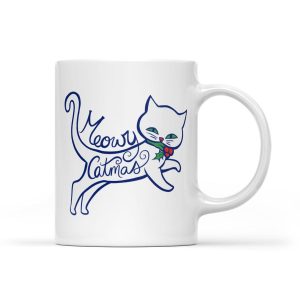 Meowy Catmas Christmas Cats - White Mug