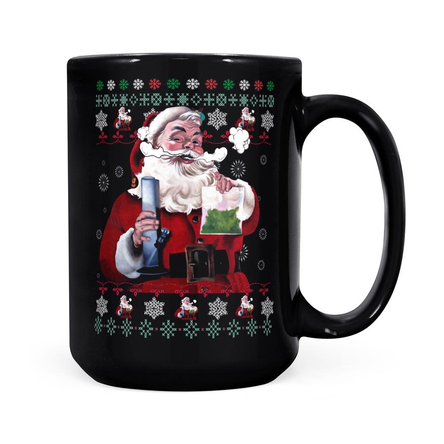 Rasta Santa Claus Ugly Funny Christmas – Black Mug – Choose Life ...