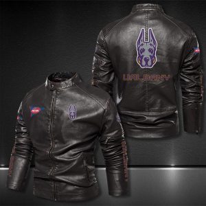 Albany Great Danes Motor Collar Leather Jacket For Biker Racer