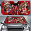 Art Team One Piece Car Sun Shades Cartoon Fan Gift