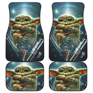 Baby Yoda Art The Mandalorian Car Floor Mats Disney Movies SWCFM05