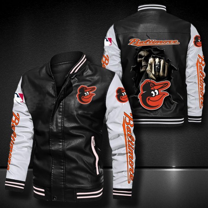 Baltimore Orioles Leather Bomber Jacket