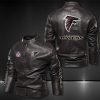 Baltimore Ravens Motor Collar Leather Jacket For Biker Racer