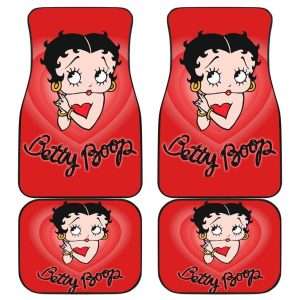 Betty Boop Car Floor Mats - Betty Boop Heart Art Car Floor Mats Cartoon Fan Gift