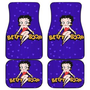 Betty Boop Car Floor Mats - Betty Boop Hearts Cartoon Car Floor Mats Fan Gift