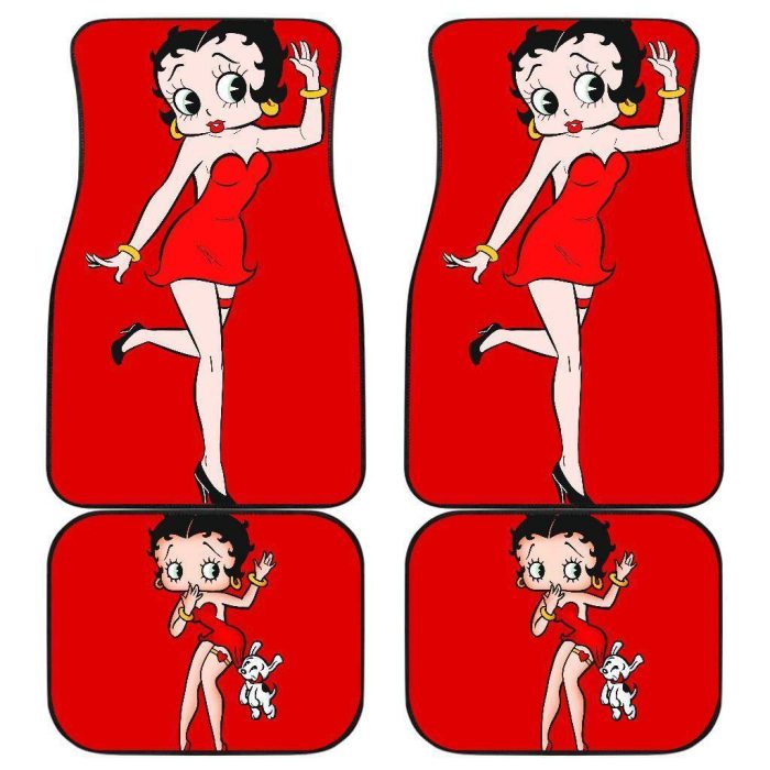 Betty Boop Car Floor Mats - Betty Boop Red Dress Car Floor Mats