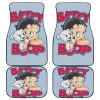 Betty Boop Car Floor Mats - Betty Boop and Dog Art Car Floor Mats Cartoon Fan Gift