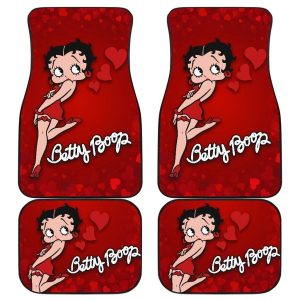 Betty Boop Car Floor Mats - Cartoon Fan Gift Car Floor Mats Betty Boop Hearts
