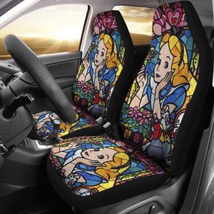 Colorful Glasses Alice In Wonderland DN Cartoon Car Seat Covers - Car Accessories