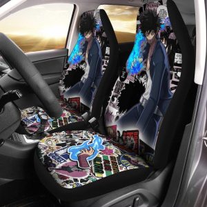 Dabi Manga Mix Anime Car Seat Covers - Car Accessories Anime My Hero Academia