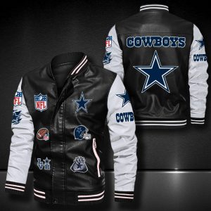 Dallas Cowboys Leather Bomber Jacket