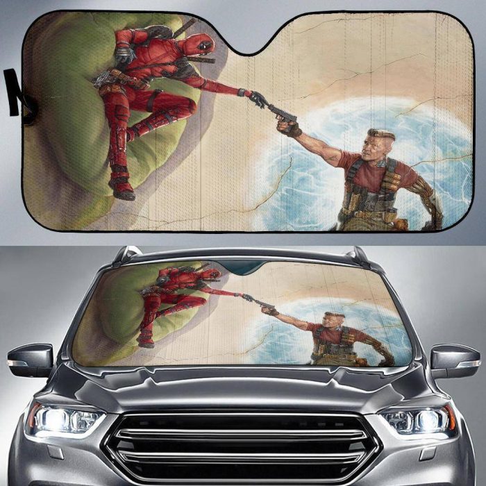 Deadpool Cable Funny Auto Sun Shades