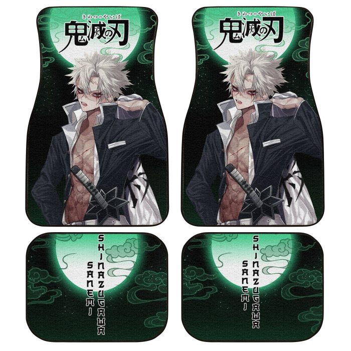 Demon Slayer Car Floor Mats - Sanemi Shinazugawa Car Floor Mats Custom Demon Slayer: Kimetsu no Yaiba