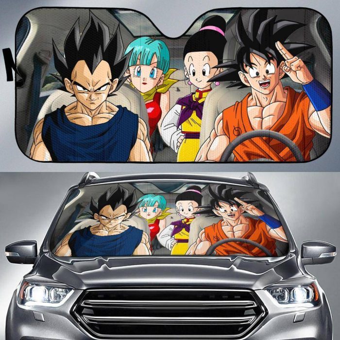 Dragon Ball Anime Goku Vegeta Auto Sun Shade