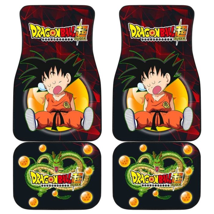 Dragon Ball Car Floor Mats - Kid Goku Sleeping Dragon Ball Car Floor Mats