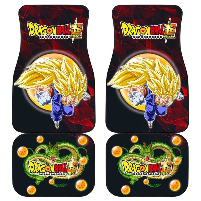 Dragon Ball Car Floor Mats - Songoku Supper Saiyan 3 Dragon Ball Anime Car Floor Mats