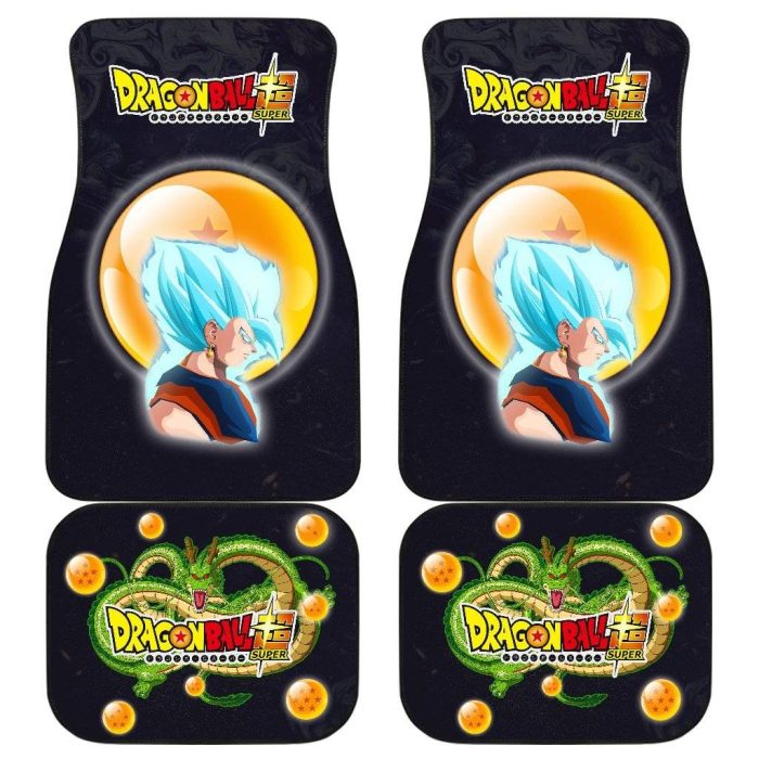 Dragon Ball Car Floor Mats - Super Saiya Blue Hair Goku Car Floor Mats