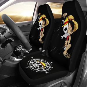 Fandomgift Luffy Cute One Piece Anime Car Seat Covers - Car Accessories
