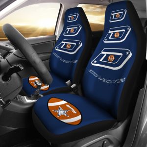 Football Team Car Seat Covers - Car Accessories - Dallas Cowboys Football Text Seat Covers