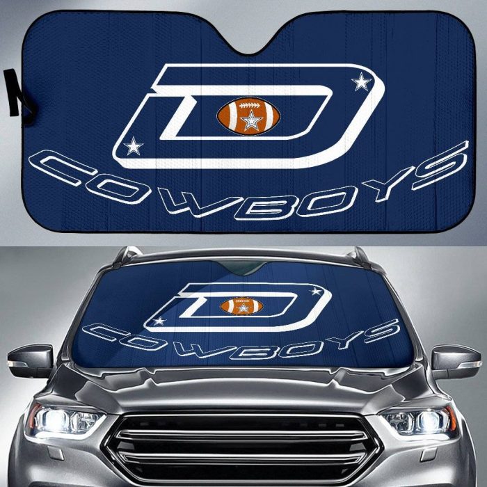 Football Team Car Sunshade | Dallas Cowboys Football Text Sun Shade