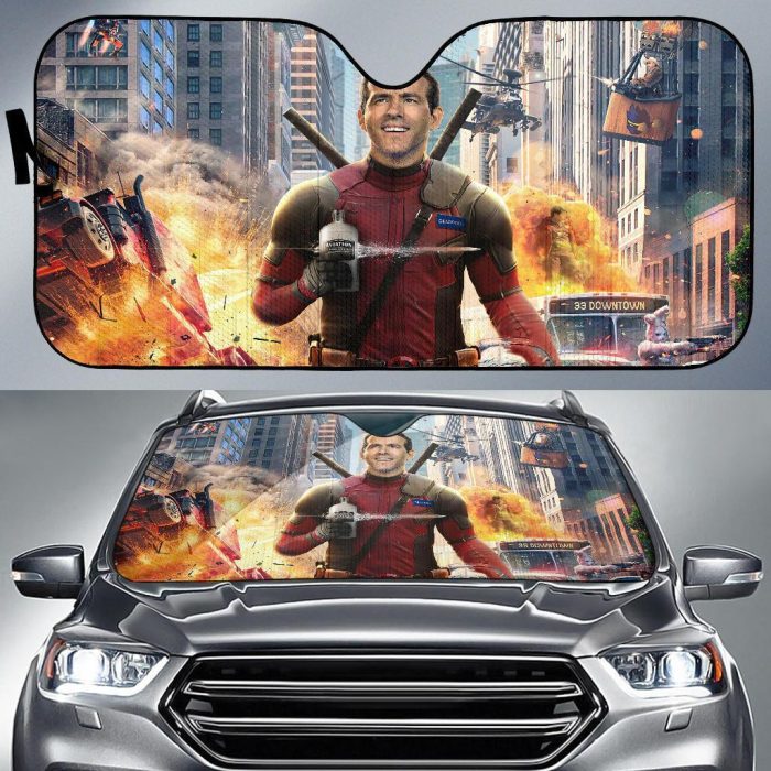 Free Guy Deadpool Car Sun Shades Movie Fan Gift