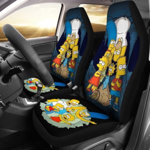 Funny The Simpson Family Car Seat Covers - Car Accessories