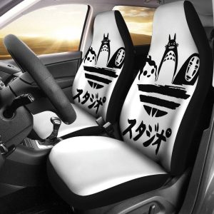 Ghibli Studio Totoro No Face Car Seat Covers - Car Accessories Totoro Anime Gift For Fans