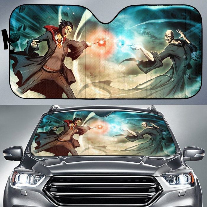 Harry Potter And Voldemort Battle Car Sun Shade CSSHP007