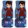Harry Potter Car Floor Mats - Chibi Potter Potter Muscles Artwork Blue Car Mats CFMHP01