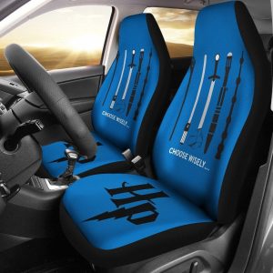 Harry Potter Car Seat Covers - Car Accessories - Choose Wisely Weapons Artwork Harry Potter Car Seat Covers - Car Accessories