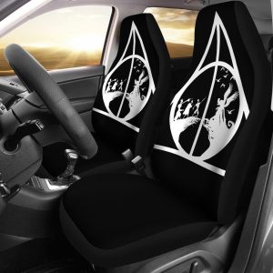 Harry Potter Car Seat Covers - Car Accessories - Harry Potter Art Deadly Hallows Seat Covers Movie