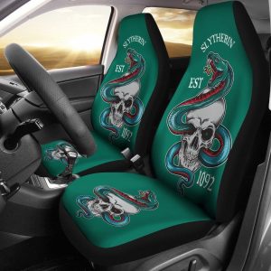 Harry Potter Car Seat Covers - Car Accessories - Harry Potter Car Seat Covers - Car Accessories Slytherin Skull